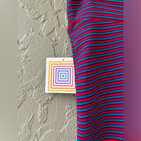 Red & Blue stripped LulaRoe Skirt - Picture 2 of 3
